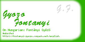 gyozo fontanyi business card